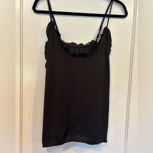 Black Polyester Blend Camisole. No brand.